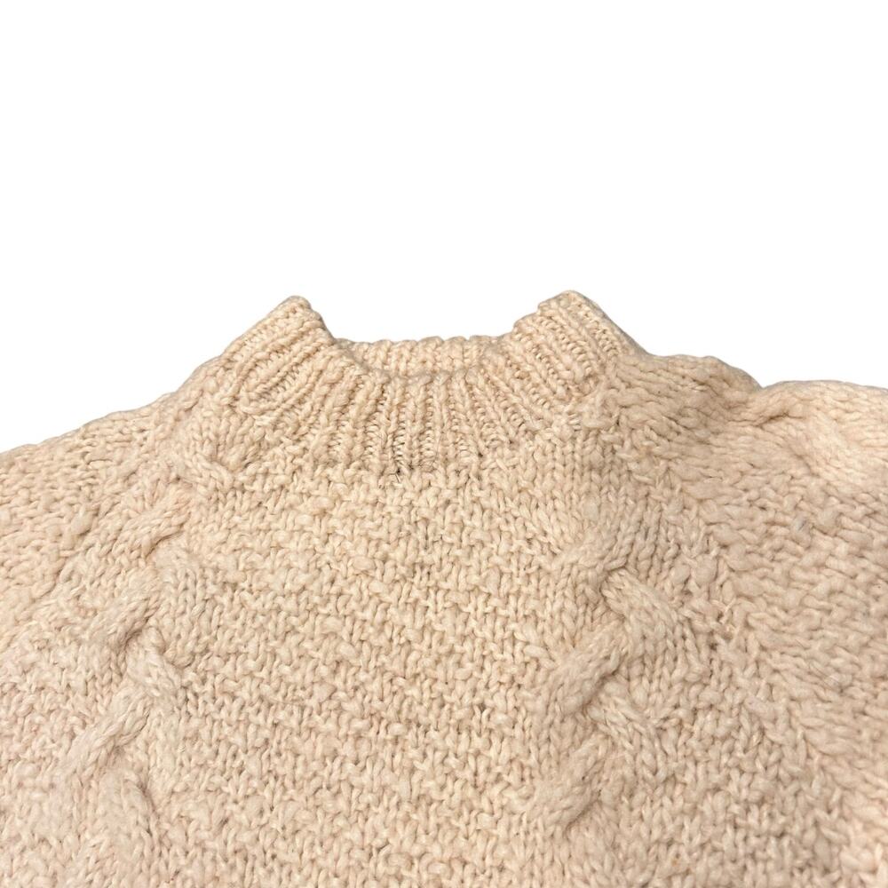 Vintage Men’s Wool Cable Knit Sweater Medium - Picture 6 of 12